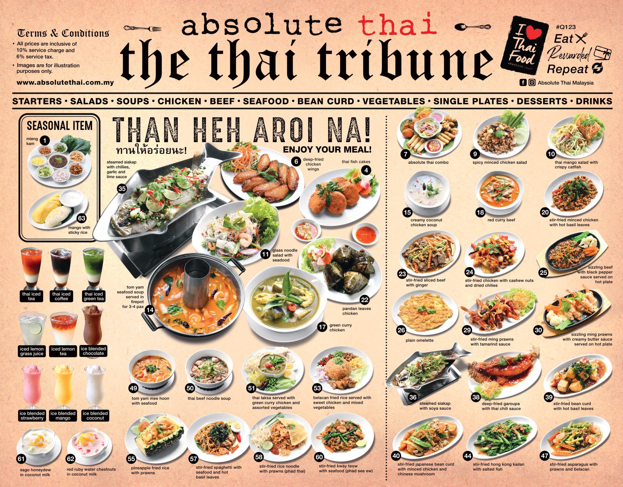 Absolute Thai @ Genting Highlands Premium Outlets menu page 1