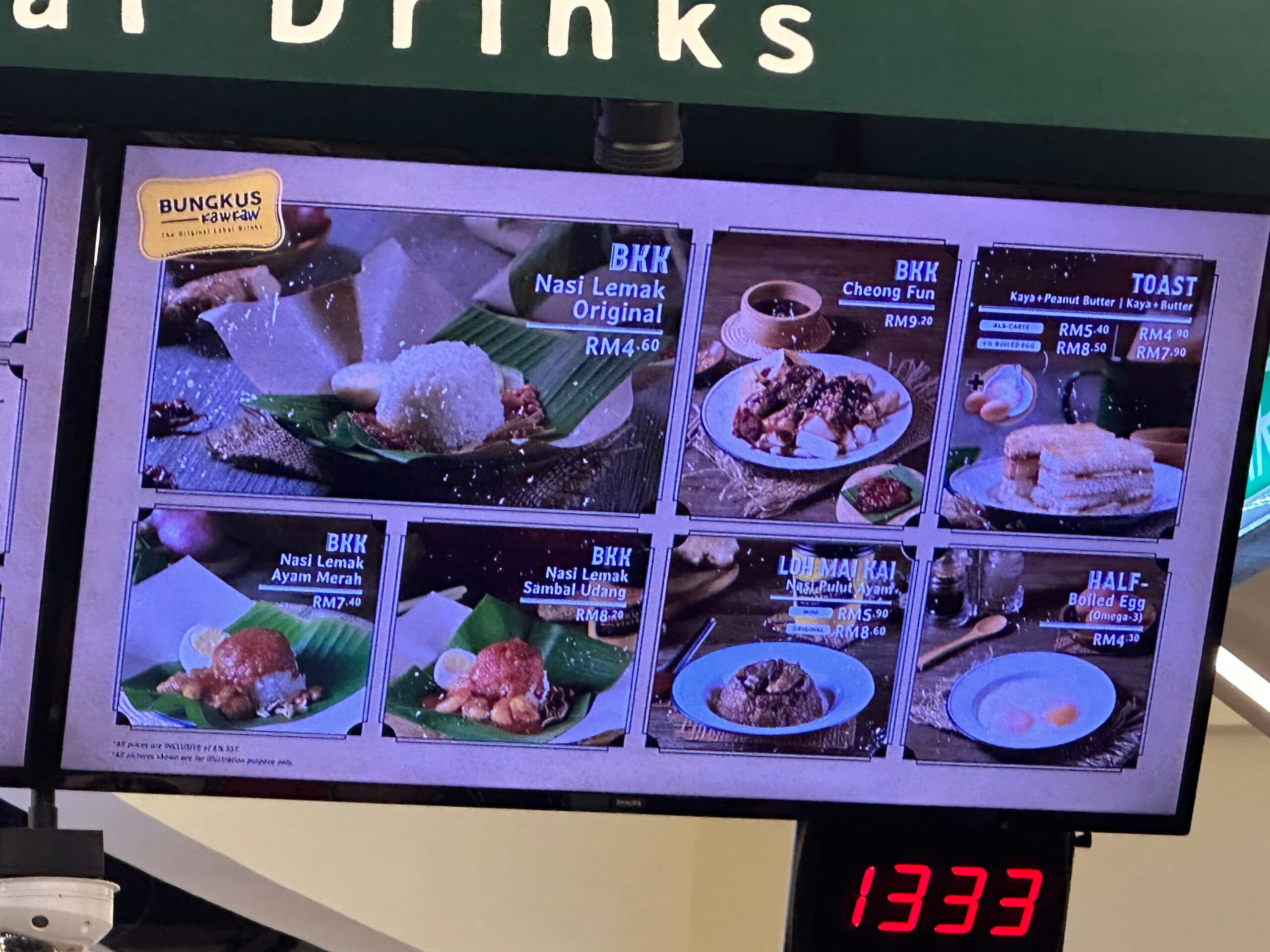 Bungkus Kaw Kaw @ The Gardens Mall menu page 1