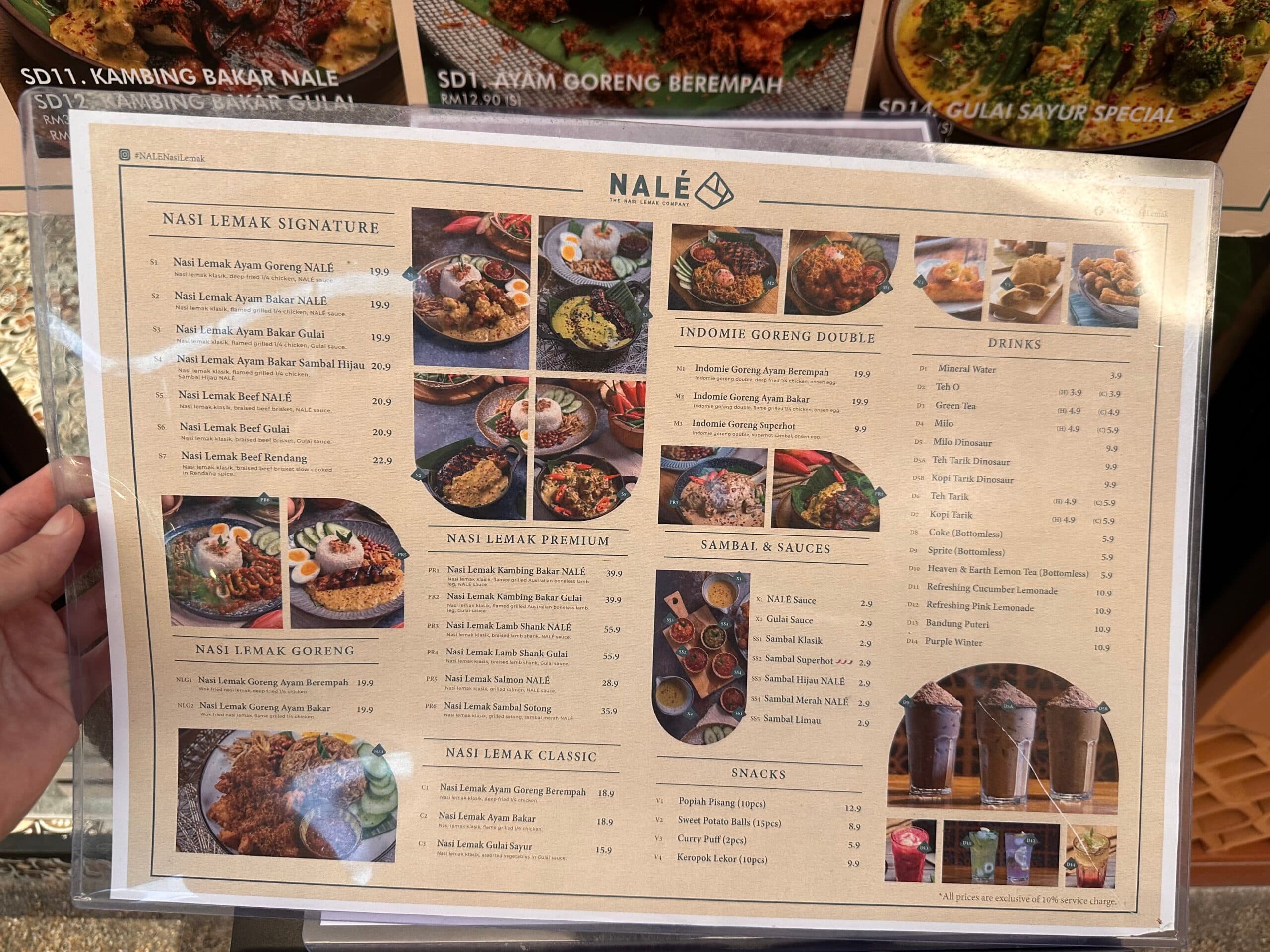 NALE – The Nasi Lemak Company menu page 1