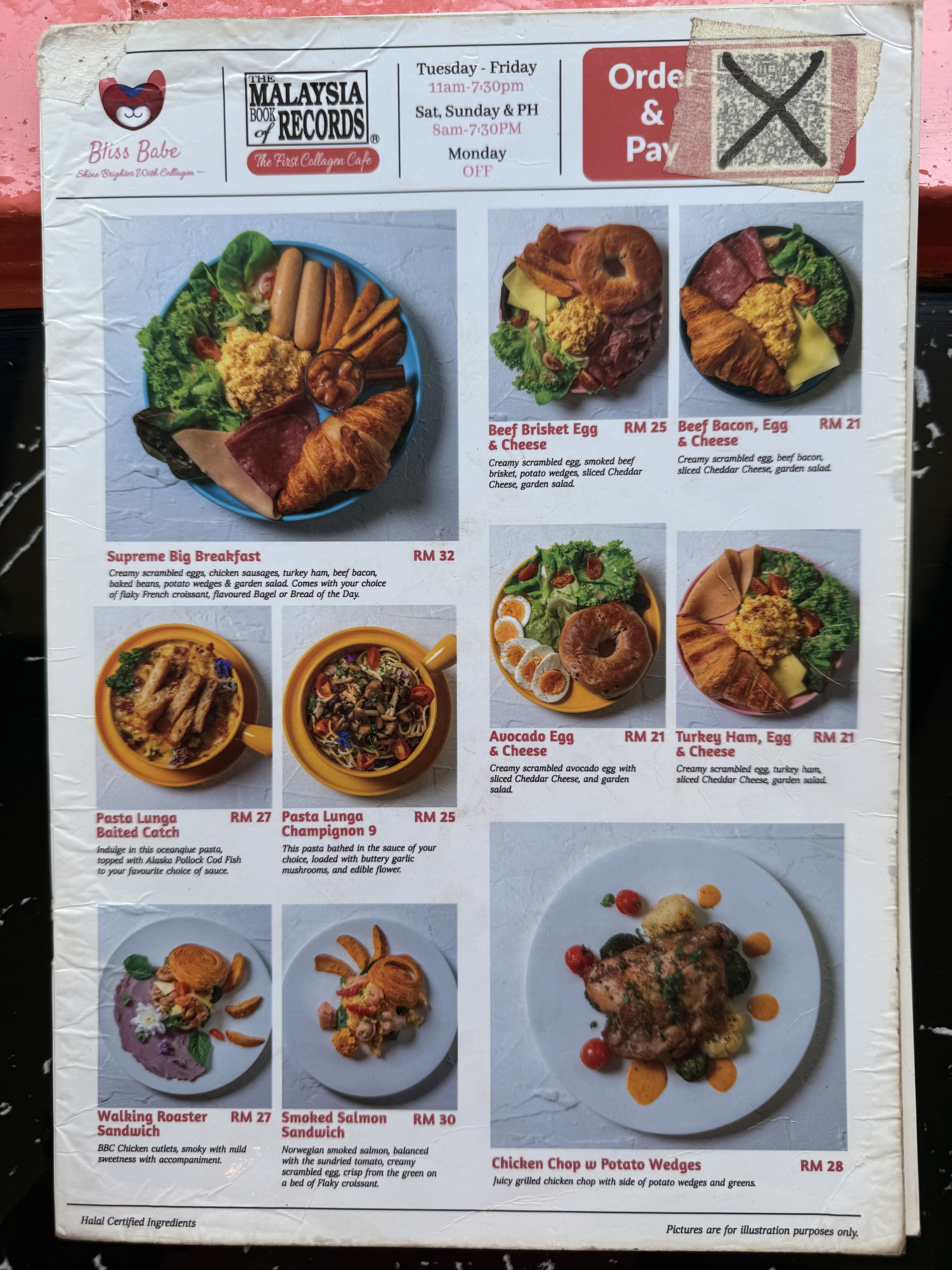 Bliss Babe Cafe • Palimbayan menu page 1