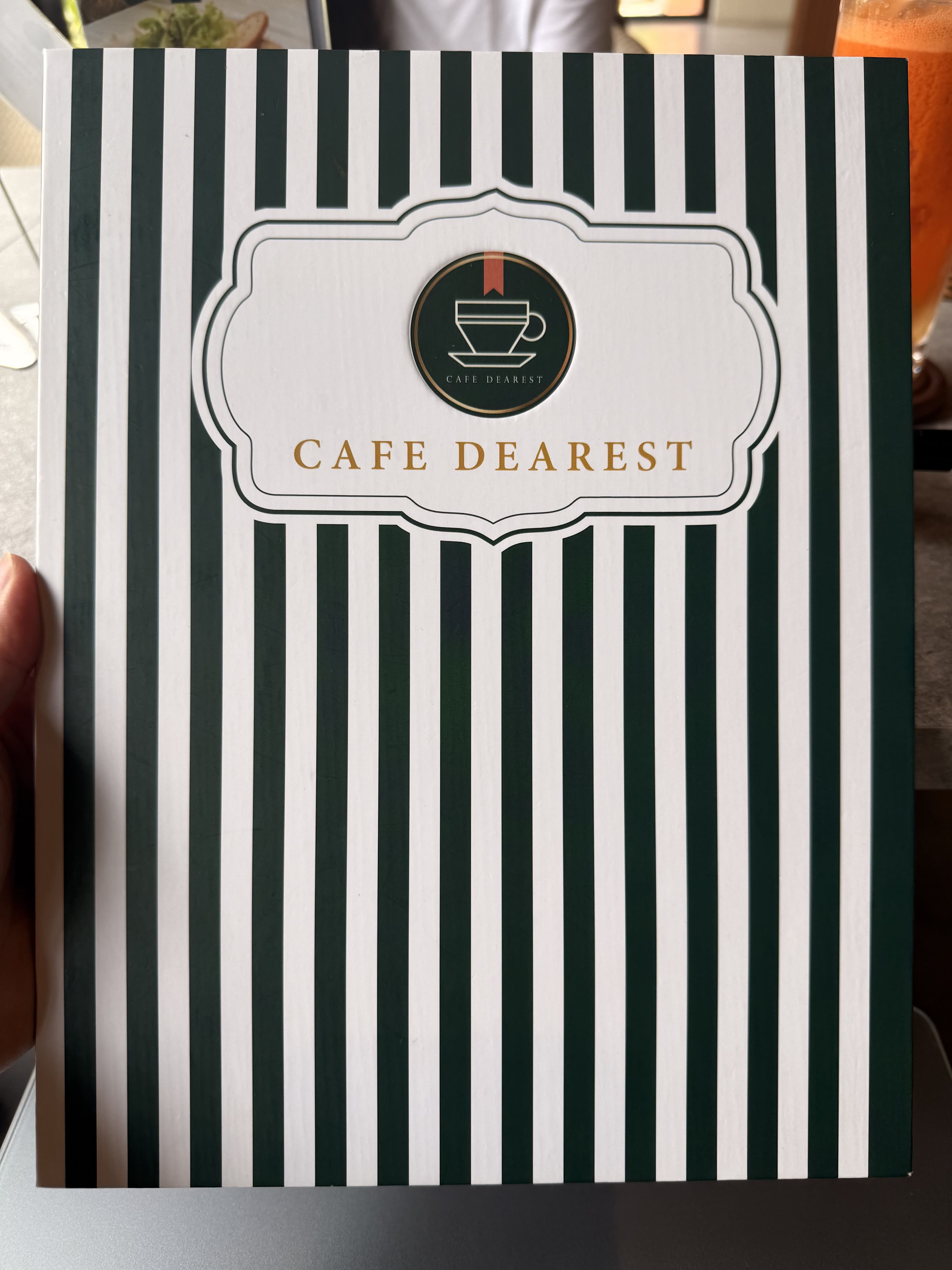 Dearest Cafe menu page 1