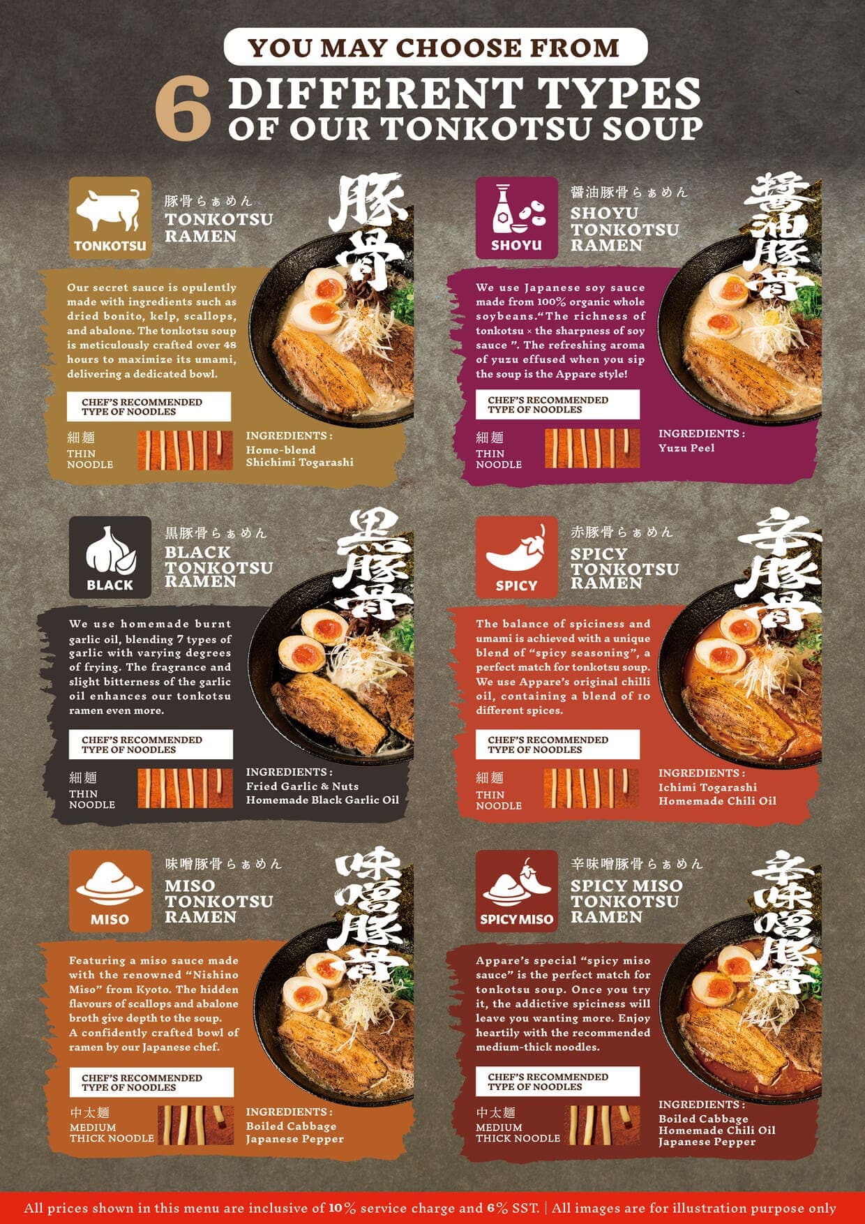 麺屋 天晴 Menya Appare @ The Gardens Mall menu page 1
