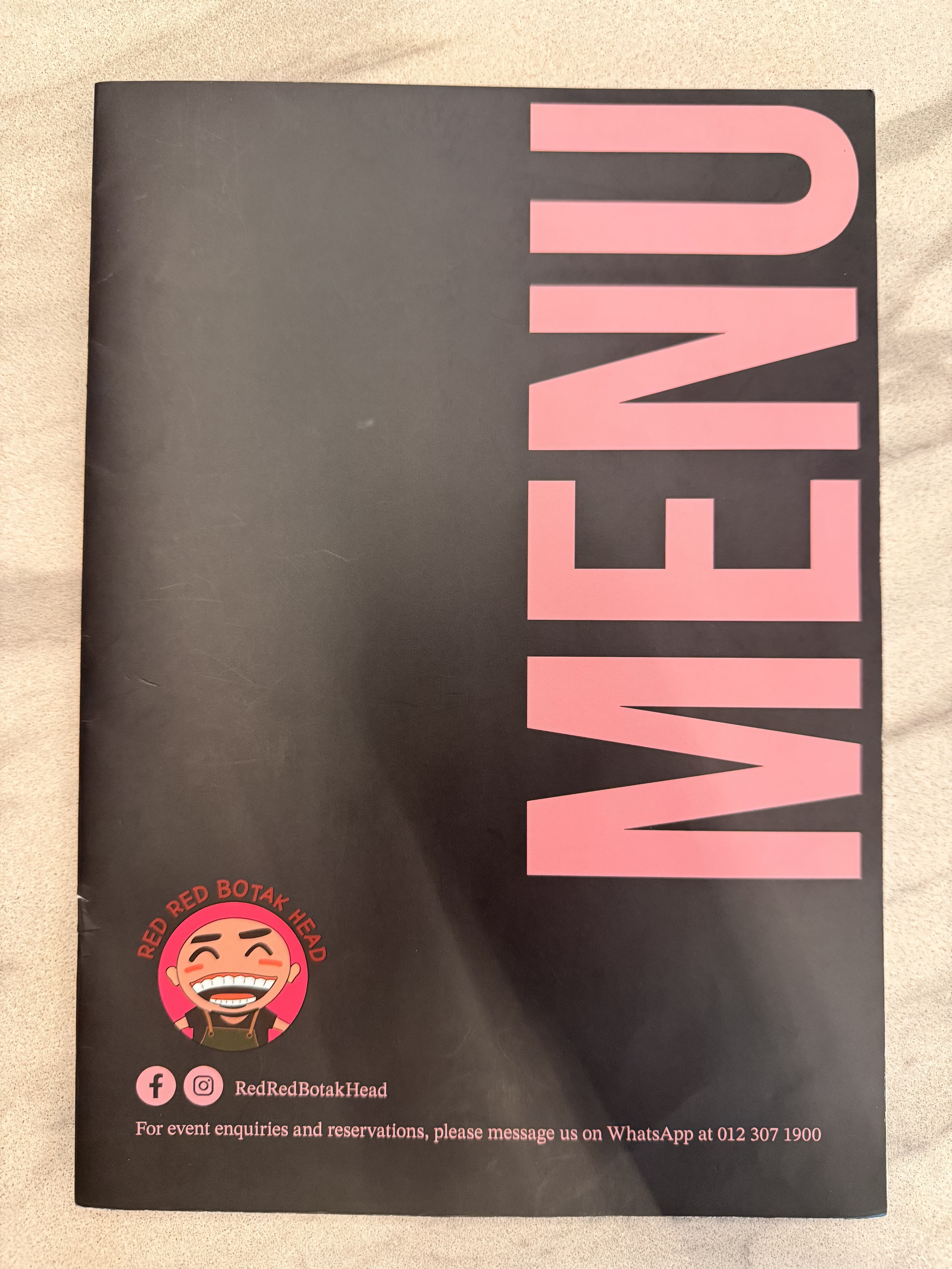 Red Red Botak Head menu page 1