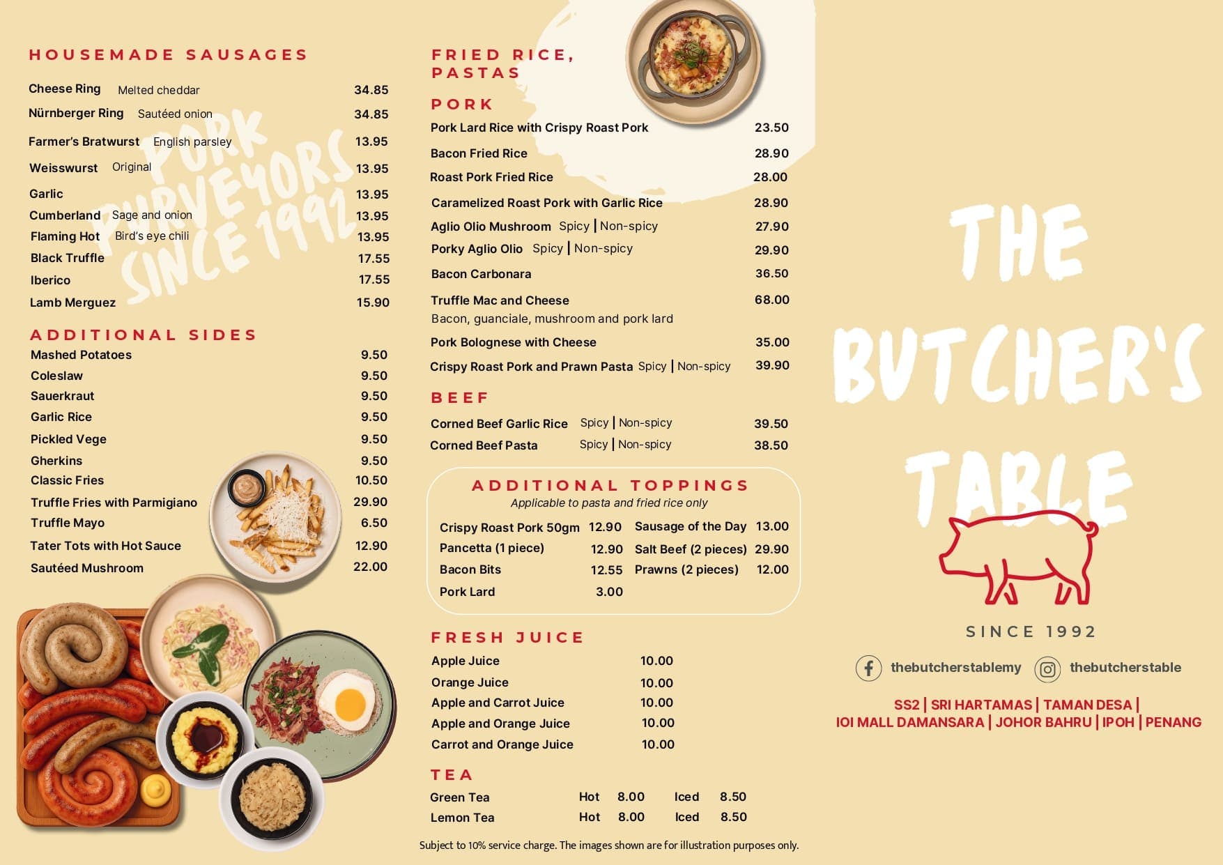 The Butcher's Table @ The Food Merchant IOI Mall Damansara menu page 1